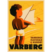 Vykort Varberg seglarpojke 1937